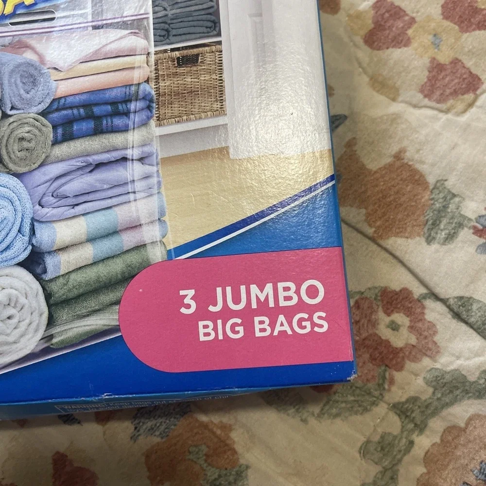 Ziploc Big Bags - 3 JUMBO 20 Gallon Bags Discontinued Organization & Storage New